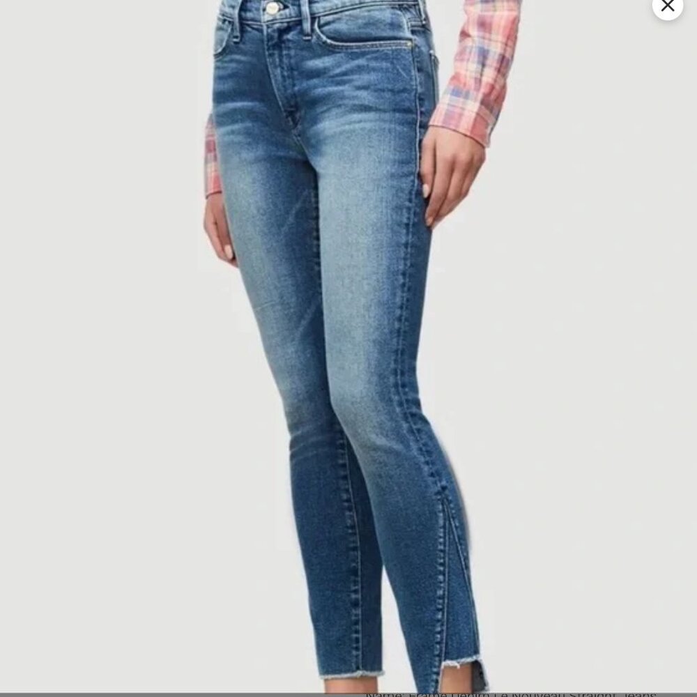 FRAME DENIM LE NOUVEAU STRAIGHT JEANS GUSSET STEP CUT: 1867 OAKLEY